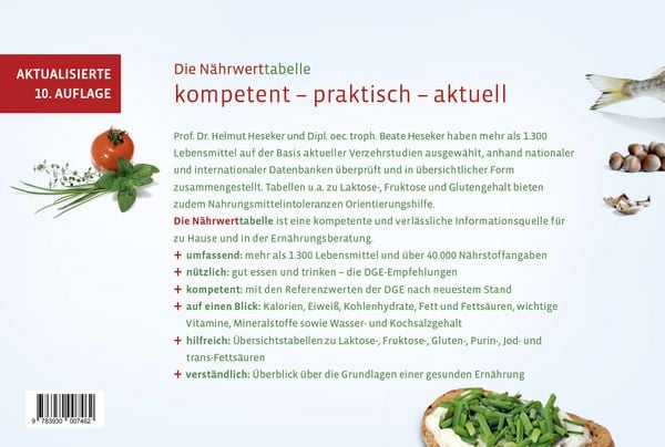Produktbild: Die N&auml;hrwerttabelle