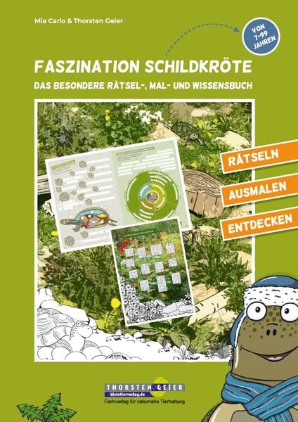 Produktbild: Faszination Schildkr&ouml;te - das besondere R&auml;tsel-, Mal- und Wissensbuch