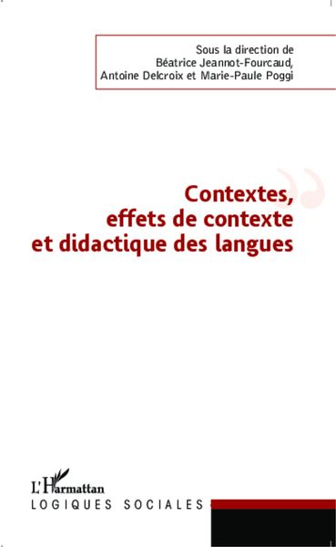 Produktbild: Contextes, effets de contexte et didactique des langues