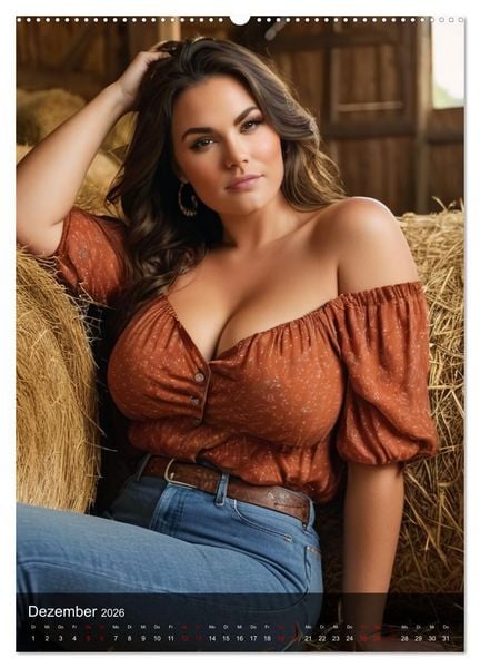 Produktbild: XXL Farm Girls (Wandkalender 2026 DIN A2 hoch), CALVENDO Monatskalender