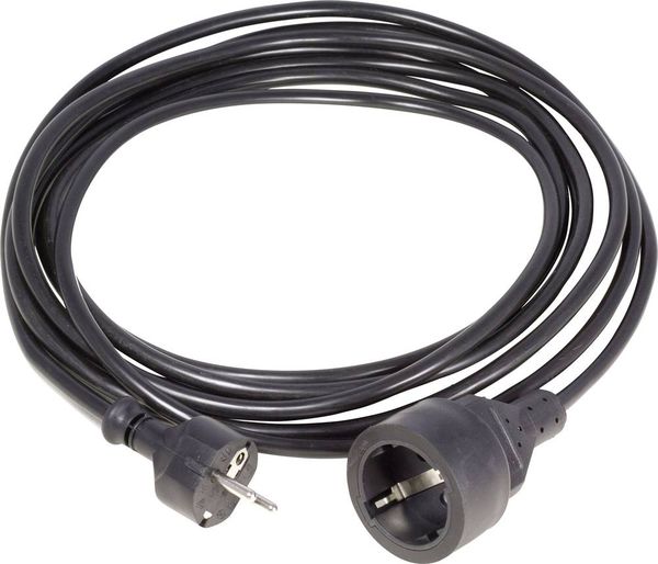 HAWA 1008294 Strom Verlängerungskabel 16A Schwarz 5.00m H05VV-F 3G 1,5mm²