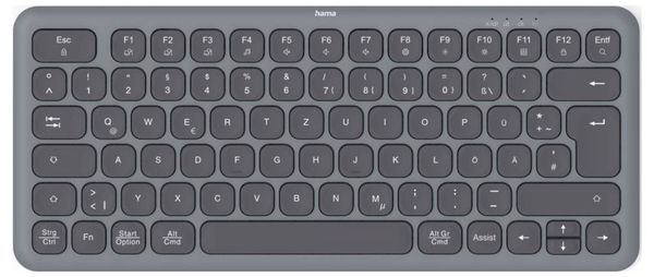 Produktbild: Hama WK-500 Funk Tastatur Deutsch, QWERTZ Schwarz