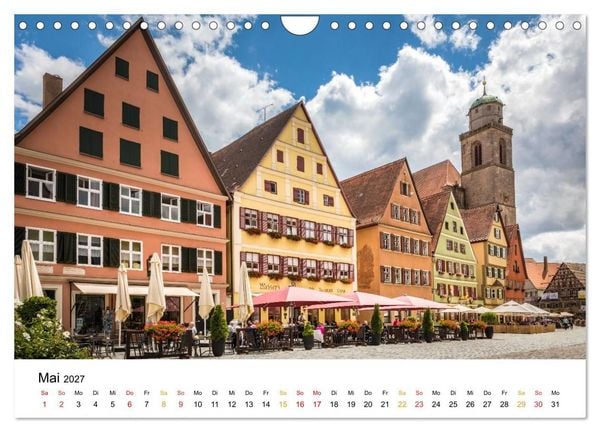 Produktbild: Unterwegs auf der Romantischen Strasse (Wandkalender 2027 DIN A4 quer), CALVENDO Monatskalender