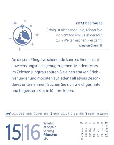 Produktbild: Wassermann Sternzeichenkalender 2027 - Tagesabrei&szlig;kalender - Ihr Horoskop f&uuml;r jeden Tag