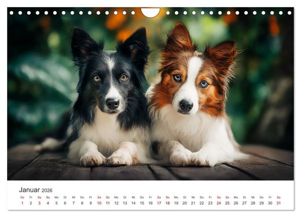 Produktbild: Sch&ouml;n, schlau, schnell! - Der Border Collie - Kalender (Wandkalender 2026 DIN A4 quer), CALVENDO Monatskalender