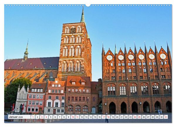 Produktbild: Stralsund, die wundersch&ouml;ne Hansestadt am Strelasund (Wandkalender 2026 DIN A2 quer), CALVENDO Monatskalender