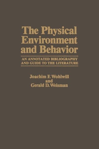 Produktbild: The Physical Environment and Behavior