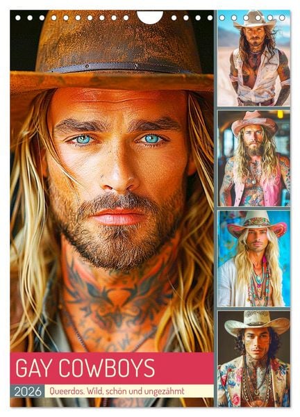 Gay Cowboys. Queerdos. Wild, schön und ungezähmt (Wandkalender 2026 DIN A4 hoch), CALVENDO Monatskalender