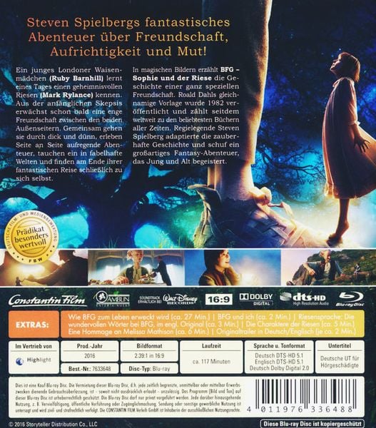 Produktbild: BFG - Sophie & Der Riese