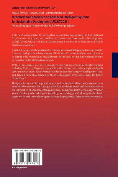 Produktbild: International Conference on Advanced Intelligent Systems for Sustainable Development (AI2SD&rsquo;2023)