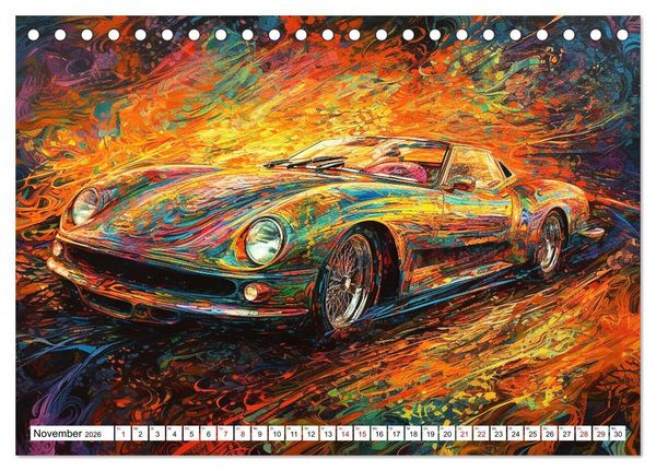 Produktbild: Neon Speed (Tischkalender 2026 DIN A5 quer), CALVENDO Monatskalender