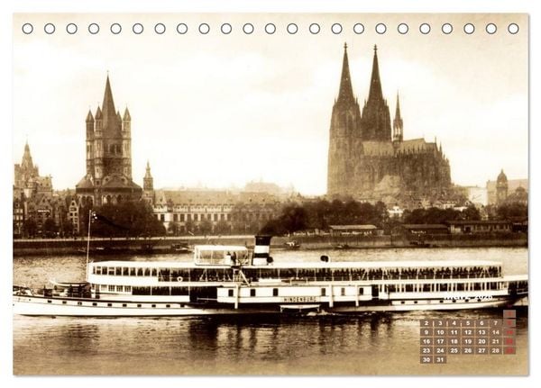 Produktbild: Historisches K&ouml;ln &ndash; Die Stadt auf historischen Karten (Tischkalender 2026 DIN A5 quer), CALVENDO Monatskalender