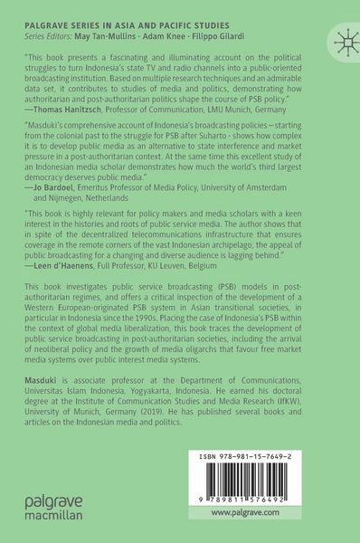 Produktbild: Public Service Broadcasting and Post-Authoritarian Indonesia