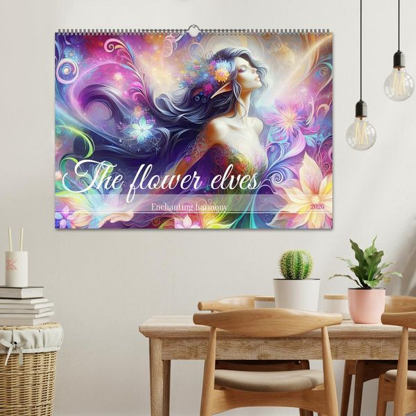 Produktbild: The flower elves Enchanting harmony (Wall Calendar 2026 DIN A2 landscape), CALVENDO 12 Month Wall Calendar