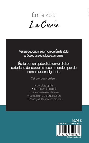 Produktbild: La Cur&eacute;e de &Eacute;mile Zola (fiche de lecture et analyse compl&egrave;te de l'oeuvre)