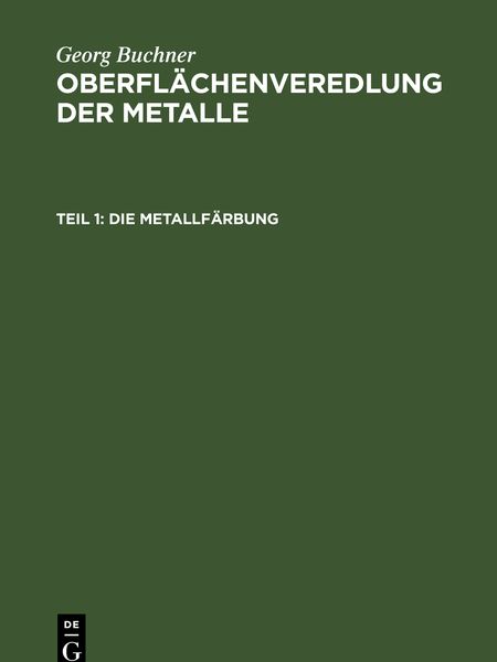 Produktbild: Die Metallf&auml;rbung