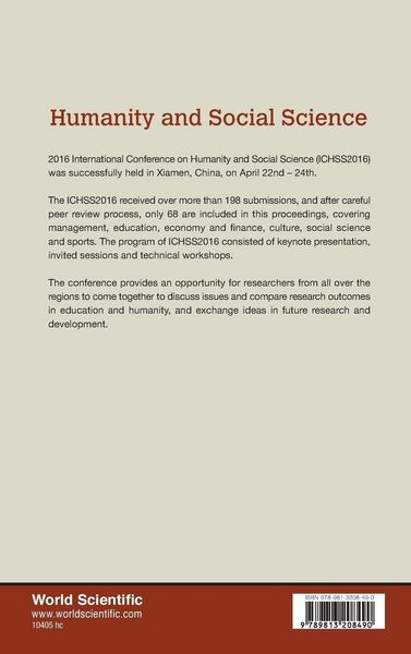 Produktbild: Humanity and Social Science (ichss2016)