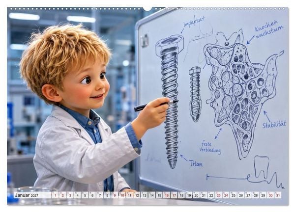 Produktbild: Patrick, Forscher mit Herz (hochwertiger Premium Wandkalender 2027 DIN A2 quer), Kunstdruck in Hochglanz