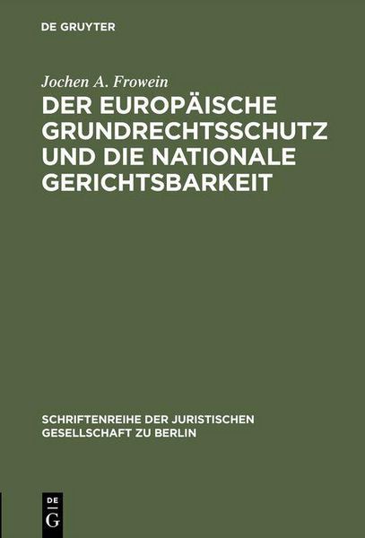Produktbild: Der europ&auml;ische Grundrechtsschutz und die nationale Gerichtsbarkeit