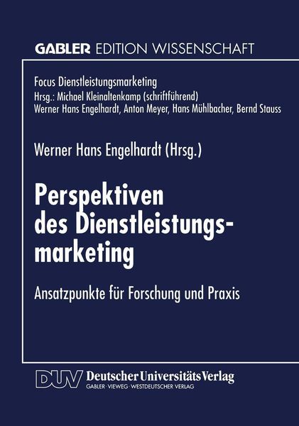 Produktbild: Perspektiven des Dienstleistungsmarketing