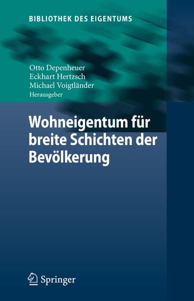 Produktbild: Wohneigentum f&uuml;r breite Schichten der Bev&ouml;lkerung