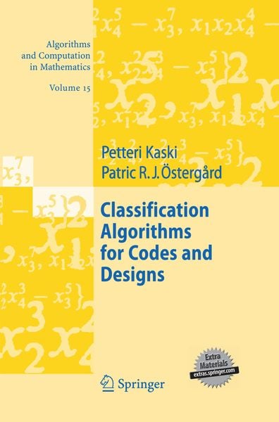 Produktbild: Classification Algorithms for Codes and Designs