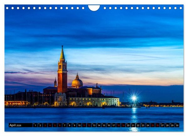 Produktbild: Venedig - Pal&auml;ste, Br&uuml;cken und Kan&auml;le (Wandkalender 2026 DIN A4 quer), CALVENDO Monatskalender