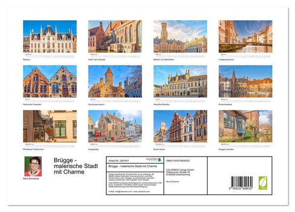 Produktbild: Br&uuml;gge - malerische Stadt mit Charme (Wandkalender 2026 DIN A3 quer), CALVENDO Monatskalender