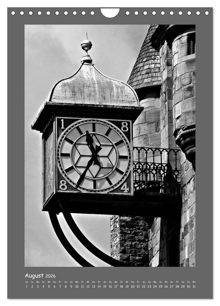 Produktbild: Edinburgh in schwarzwei&szlig; (Wandkalender 2026 DIN A4 hoch), CALVENDO Monatskalender