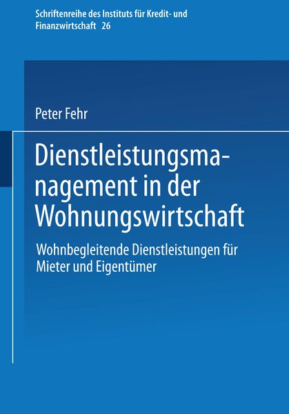 Produktbild: Dienstleistungsmanagement in der Wohnungswirtschaft
