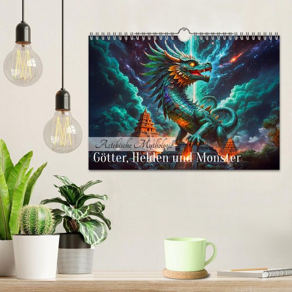 Produktbild: Aztekische Mythologie - G&ouml;tter, Helden und Monster (Wandkalender 2026 DIN A4 quer), CALVENDO Monatskalender