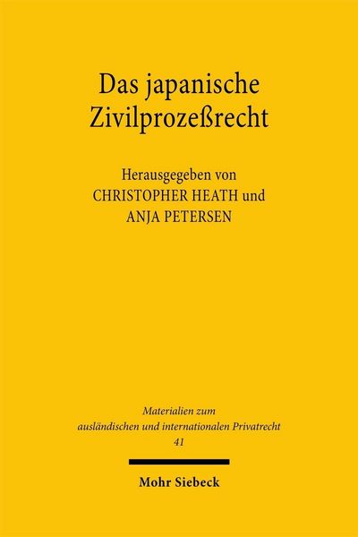 Produktbild: Das japanische Zivilproze&szlig;recht