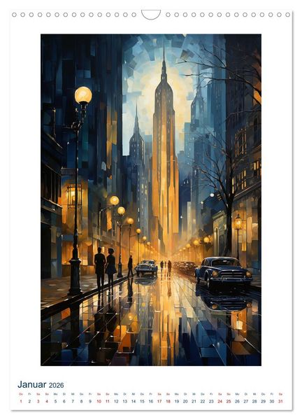Produktbild: ART DECO City (Wandkalender 2026 DIN A3 hoch), CALVENDO Monatskalender