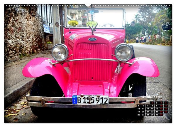 Produktbild: Pink Lady - Ford Modell A in Havanna (hochwertiger Premium Wandkalender 2026 DIN A2 quer), Kunstdruck in Hochglanz