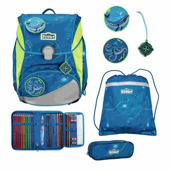 Produktbild: Scout Schulranzen Set Alpha, Schulranzen Set, 4tlg, Deep Sea