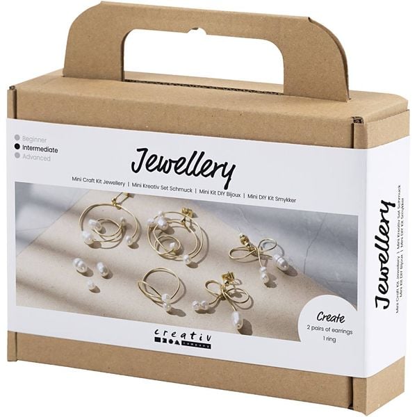 Produktbild: Creativ Company Mini Kreativ Set Schmuck, Drahtohrringe, Vergoldet