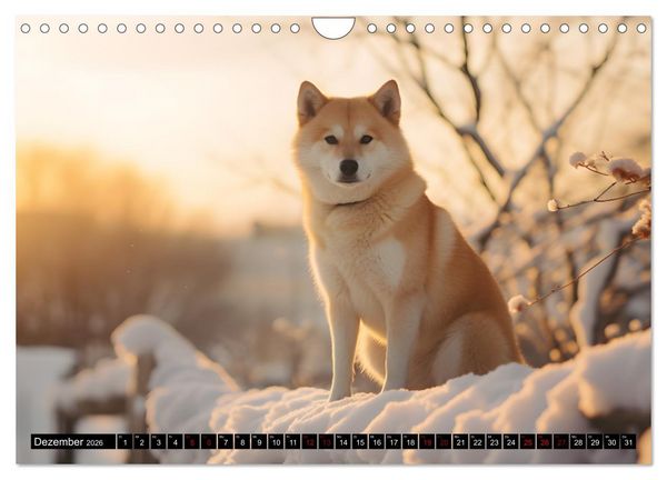 Produktbild: Shiba Inu - Stolz und Anmut (Wandkalender 2026 DIN A4 quer), CALVENDO Monatskalender