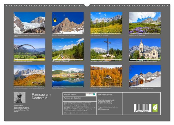 Produktbild: Ramsau am Dachstein (hochwertiger Premium Wandkalender 2026 DIN A2 quer), Kunstdruck in Hochglanz