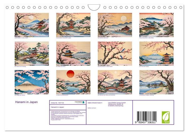 Produktbild: Hanami in Japan (Wandkalender 2026 DIN A4 quer), CALVENDO Monatskalender