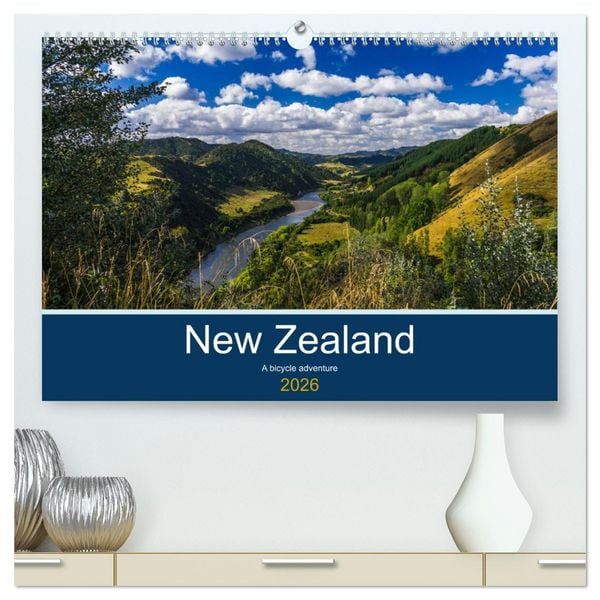 Produktbild: New Zealand - A bicycle adventure (High Quality Premium Wall Calendar 2026 DIN A2 landscape),CALVENDO 12 Month Wall Calendar
