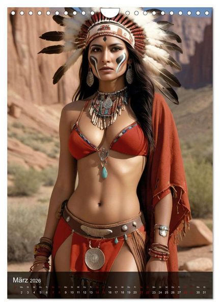 Produktbild: Native American Girls (Wandkalender 2026 DIN A4 hoch), CALVENDO Monatskalender