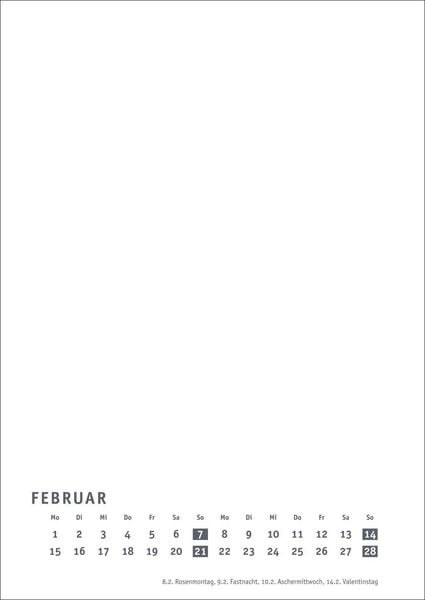 Produktbild: Premium-Bastelkalender wei&szlig; A4 2027