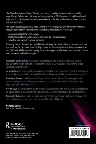 Produktbild: The New Dictionary of Kleinian Thought