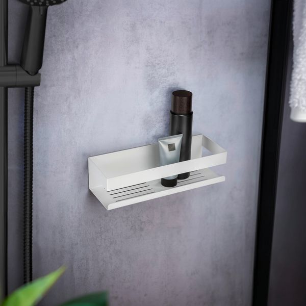 Produktbild: Turbo-Loc&reg; Wandablage Mod. Genova White matt, Befestigen ohne Bohren mit Spezial-Klebepad