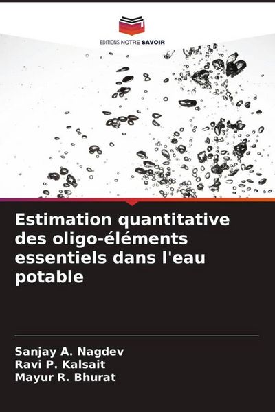 Produktbild: Estimation quantitative des oligo-&eacute;l&eacute;ments essentiels dans l'eau potable