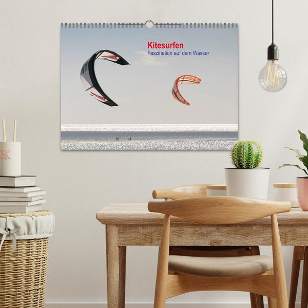 Produktbild: Kitesurfen &ndash; Faszination auf dem Wasser (Wandkalender 2026 DIN A3 quer), CALVENDO Monatskalender