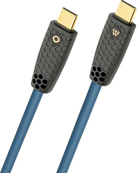 Produktbild: Oehlbach USB-C&reg; Kabel USB-C&reg; Stecker 2 m Petrol Geflechtschirm, vergoldete Steckkontakte D1C9567