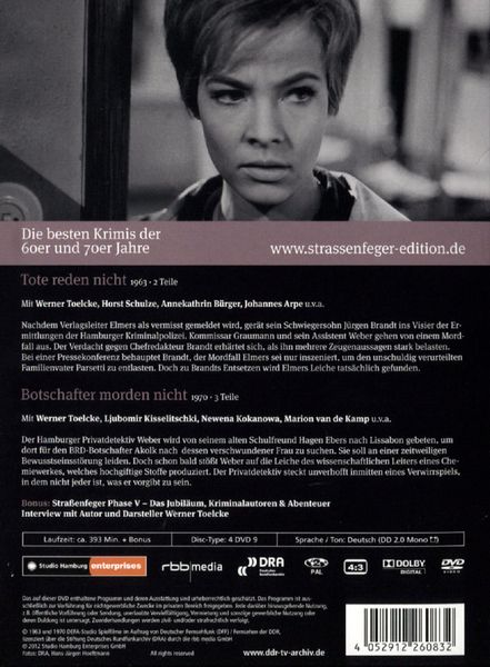 Produktbild: Stra&szlig;enfeger 44 - Tote reden nicht/Botschafter morden nicht [4 DVDs]