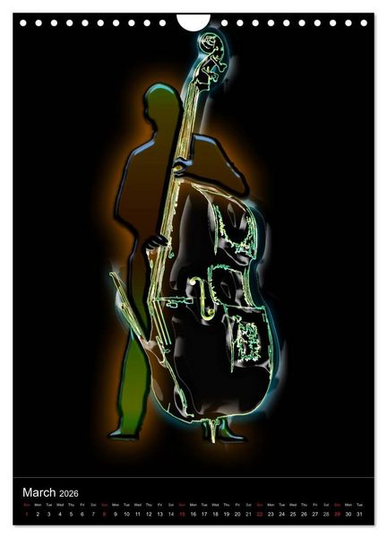 Produktbild: Jazz Over Time (Wall Calendar 2026 DIN A4 portrait), CALVENDO 12 Month Wall Calendar