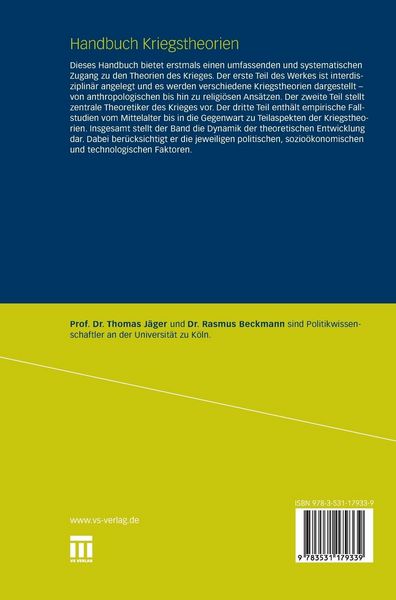 Produktbild: Handbuch Kriegstheorien